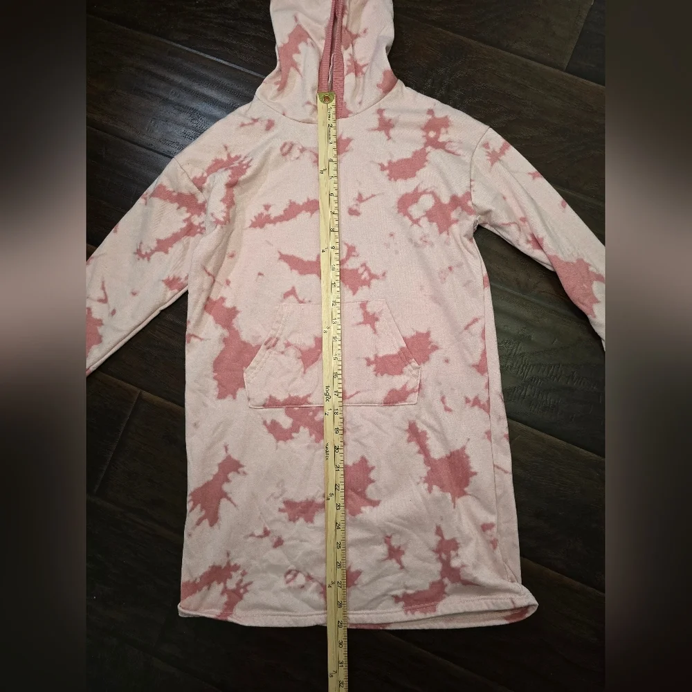 Wonder Nation Girls Pink Hooded Long Sleeve Fleece Lined Pullover Jacket Large